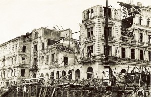 Kriegsschaden: Das zerbombte Unternehmensgebäude in der Mariahilferstraße