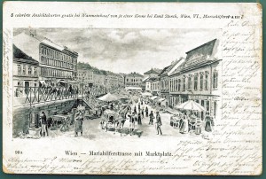 Mariahilferstrasse im 18. Jahrhundert